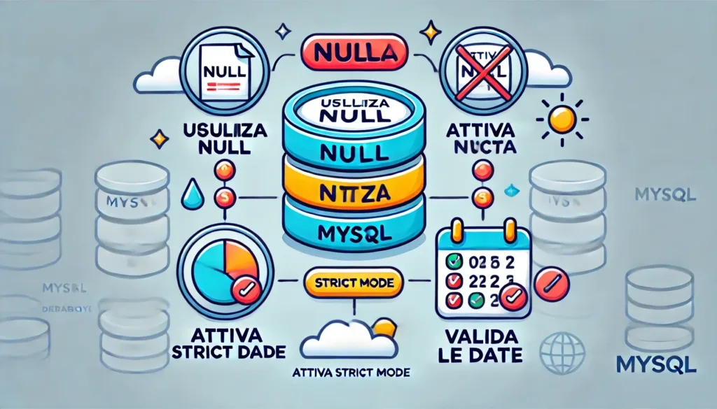 Migliori pratiche per gestire le date in MySQL con NULL e Strict Mode